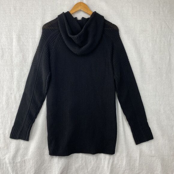 Helmut Lang Knit Hooded Zip Up Wool Sweater Jacket Long Small - Picture 5 of 8